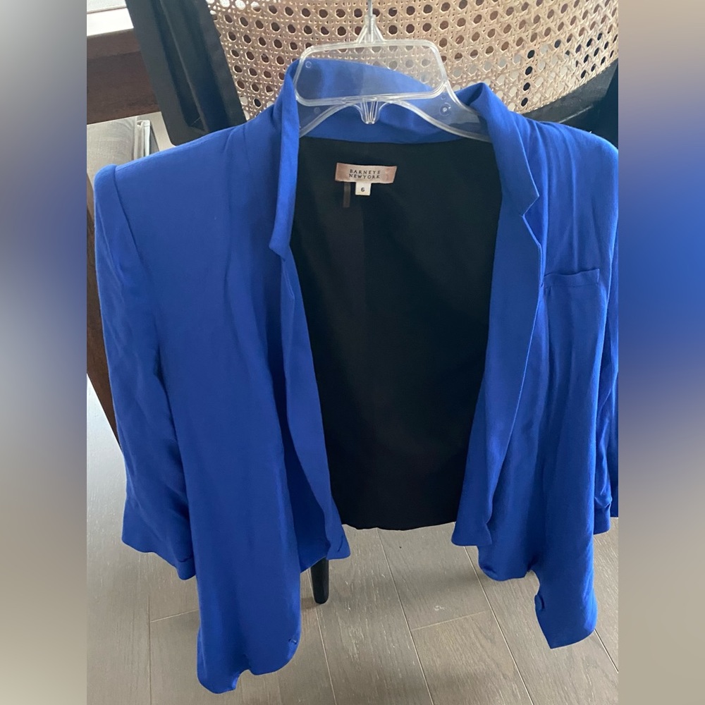 Barneys royal blue blazer, size 6